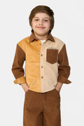 Panelled Cord Overshirt
