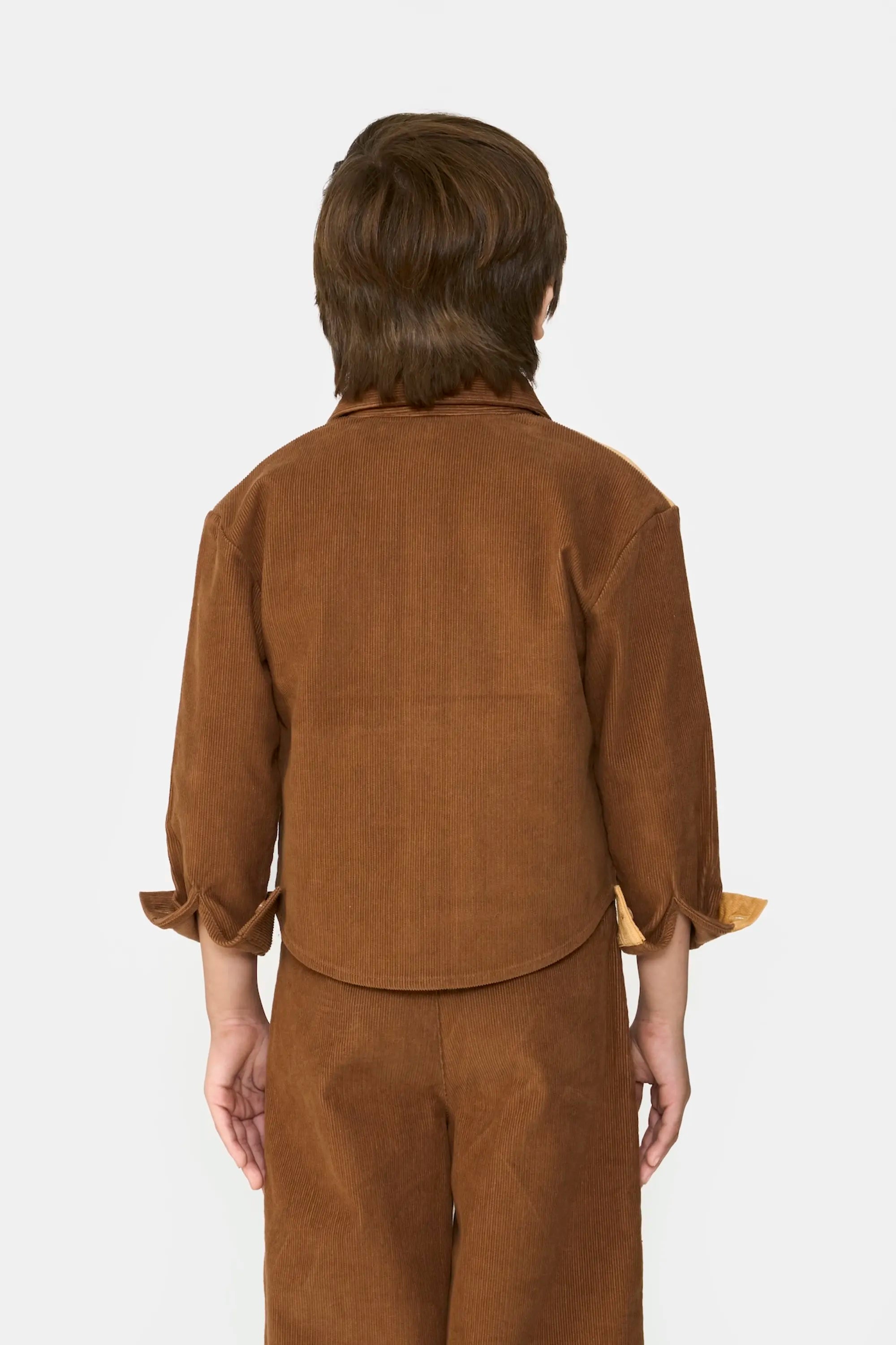 Panelled Cord Overshirt