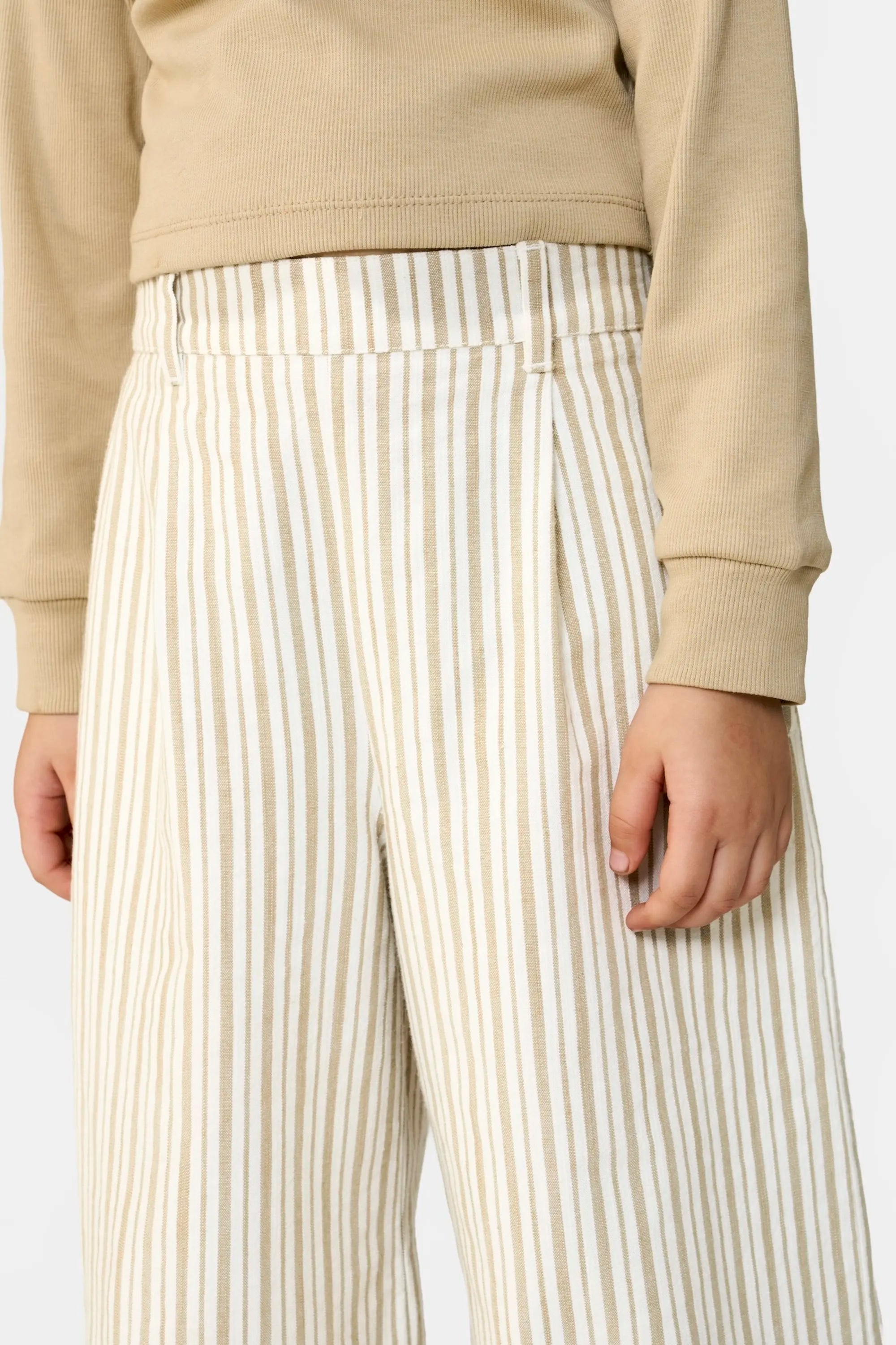 Striped Wide-Leg Culottes