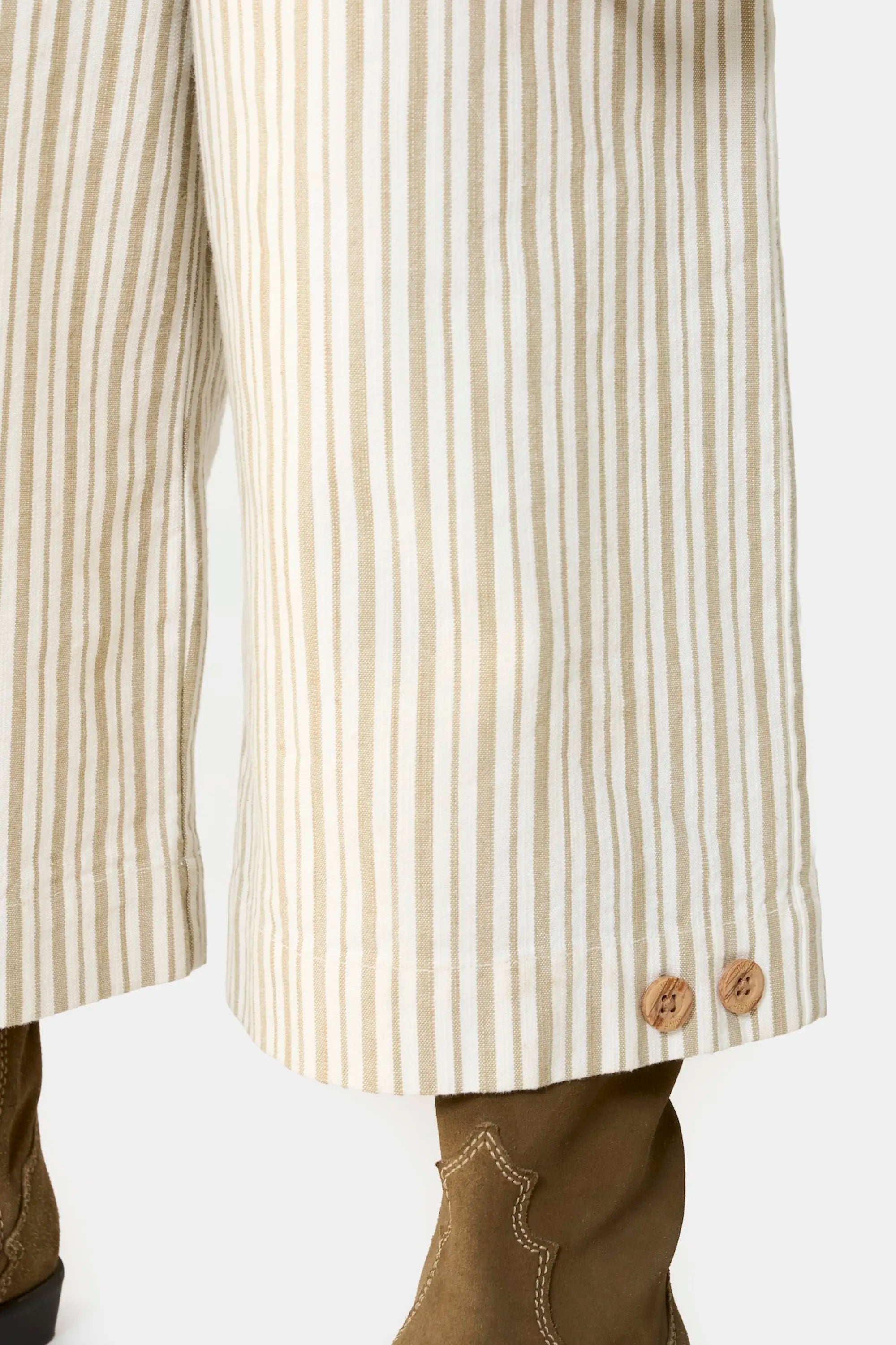 Striped Wide-Leg Culottes