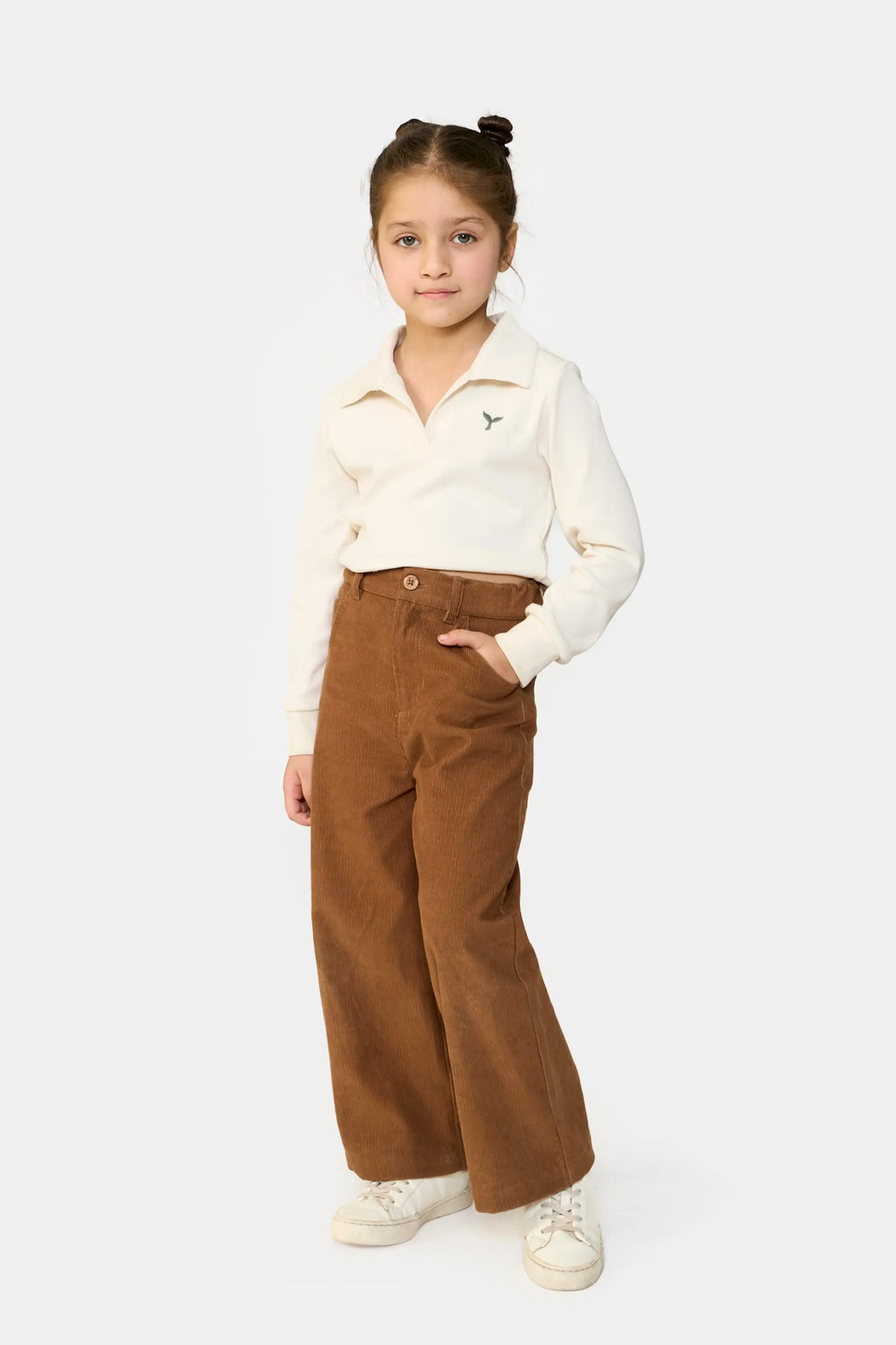 Wide-Leg Cord Pants